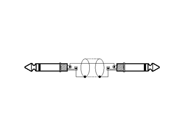 Monacor Instrument kabel JACK-JACK 10 meter, Neutrik, sort, MCCN-1000/SW
