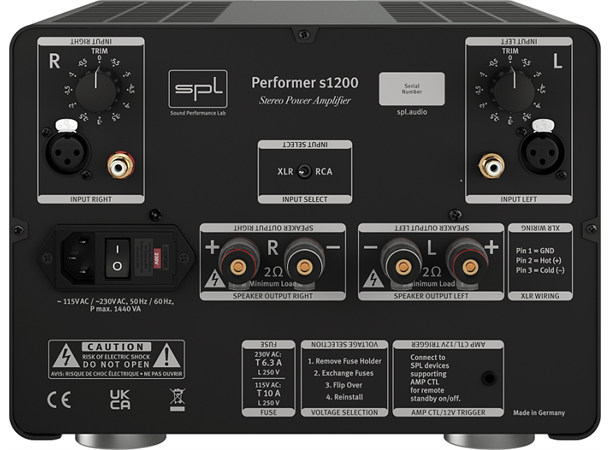 SPL Performer s 1200 Stereo effektforsterker
