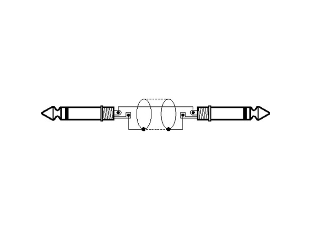 Monacor Instrument kabel JACK-JACK 1,5 meter, Neutrik, sort, MCCN-150/SW 