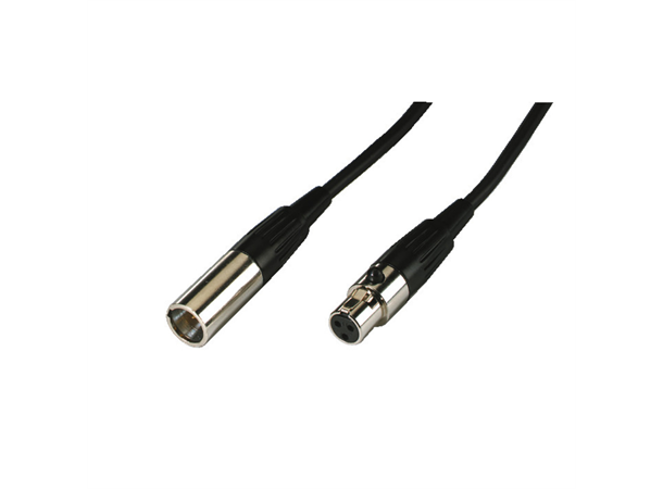 Monacor Mini XLR-kabel 5 meter sort, MCM-500/SW