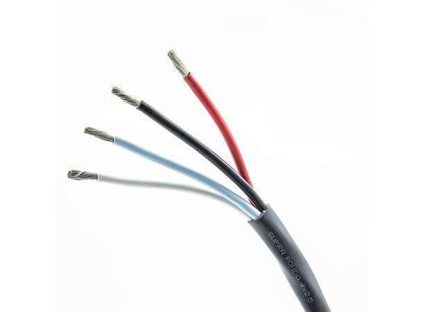 Supra Rondo 4×2.5 mm² Star Quad høyttalerkabel for Hi-Fi og scene