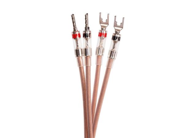 Supra Sword Excalibur Jumper høyttalerkabler med rhodiumkontakter