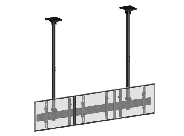Multibrackets TV takfeste PRO For 3 skjermer 40-65"- 30 kg pr skjerm 