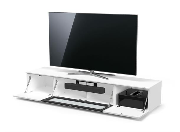 Spectral Next NXS2004 -  hvit TV-møbel med stoff front.