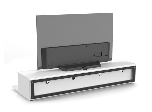 Spectral Next NXS2004 -  hvit TV-møbel med stoff front.