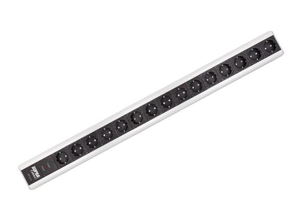 skjermet strømfordeler med NIF-filtrering og overspenningsvern