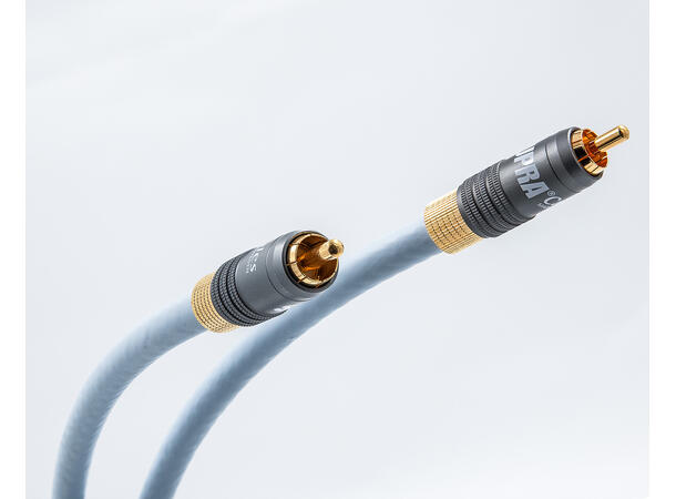 Supra Trico 1RCA-1RCA Digital 75 Ohm RCA-kabel med sølvbelagte ledere