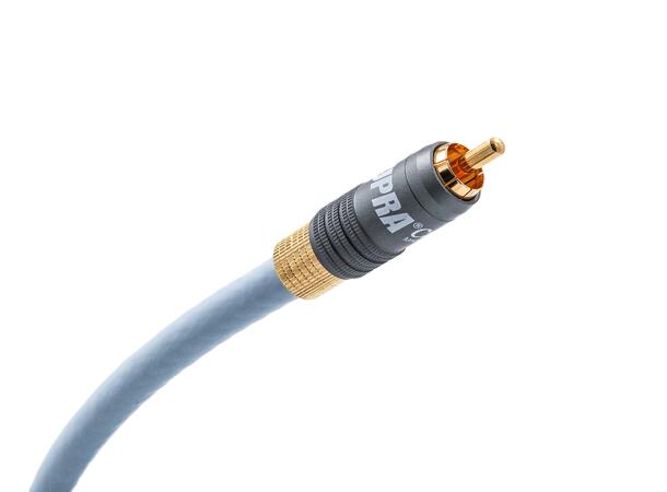 Supra Trico 1RCA-1RCA Digital 75 Ohm RCA-kabel med sølvbelagte ledere