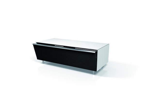 Spectral TV bord Scala SC1100 SNG, hvit Design TV møbel med sort stoff front 