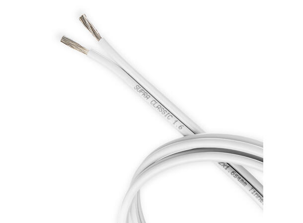 Høyttalerkabel Classic Mini hvit 1:6 mm2 – Supra