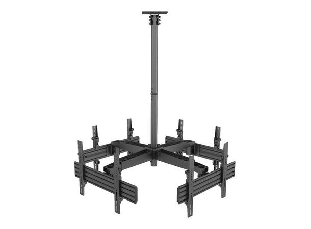 Multibrackets M takfeste, 46 - 65", sort Digital Signage Takfeste 4 skjermer 