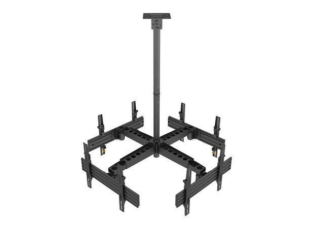 Multibrackets M takfeste, 46 - 65", sort Digital Signage Takfeste 4 skjermer 