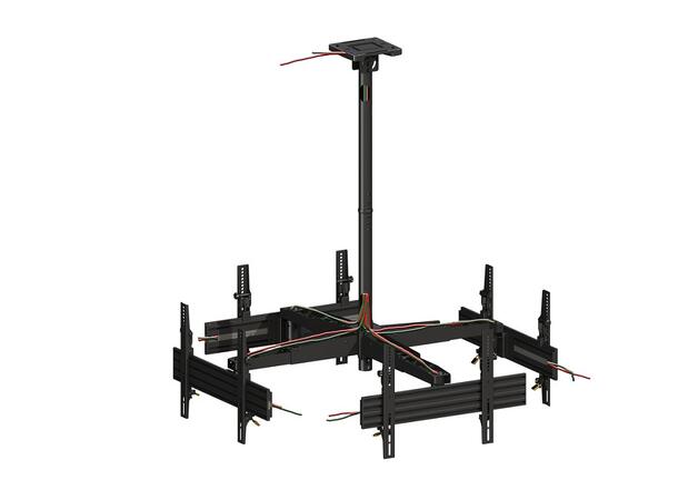 Multibrackets M takfeste, 46 - 65", sort Digital Signage Takfeste 4 skjermer 