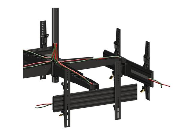 Multibrackets M takfeste, 46 - 65", sort Digital Signage Takfeste 4 skjermer 