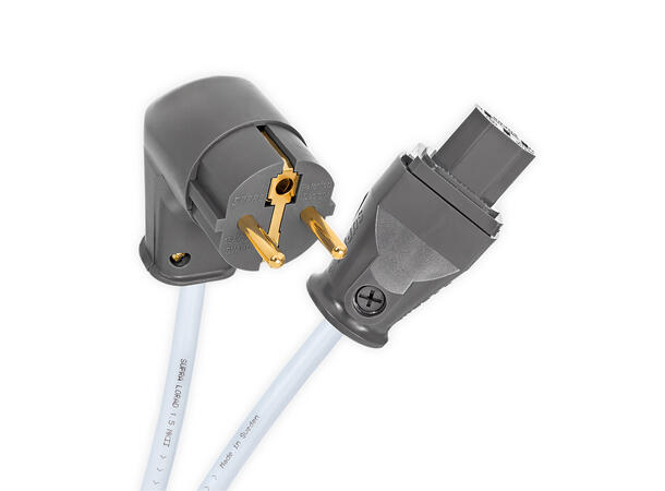 Supra LoRad 1.5 CS-EU vinklet strømkabel Schuko til C13