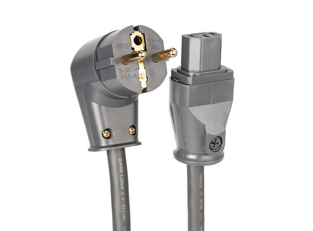 Supra LoRad 2.5 SPC CS-EU/A vinklet strømkabel - sølvbelagt 10A kabel