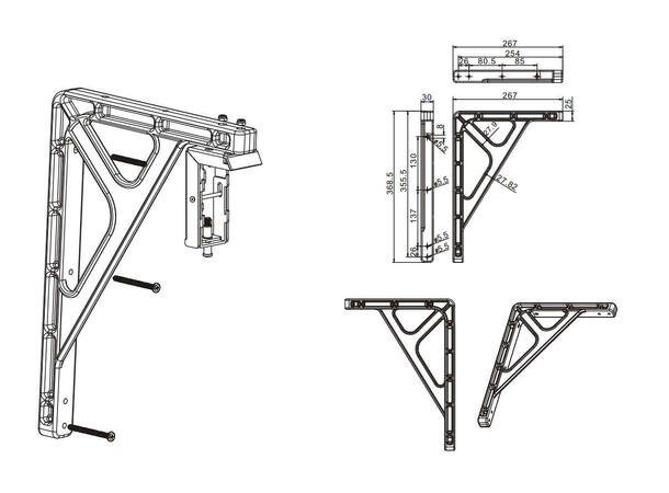 Grandview veggfeste 26 cm - Pris pr par 