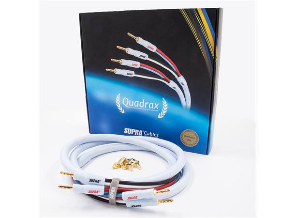 Quadrax Bi-Wire 4x2 mm2 høyttalerkabel – Supra