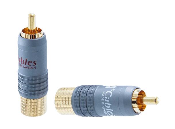 Supra RCA-8SL RCA-kontakt - 24K gullbelagt med låsemekanisme