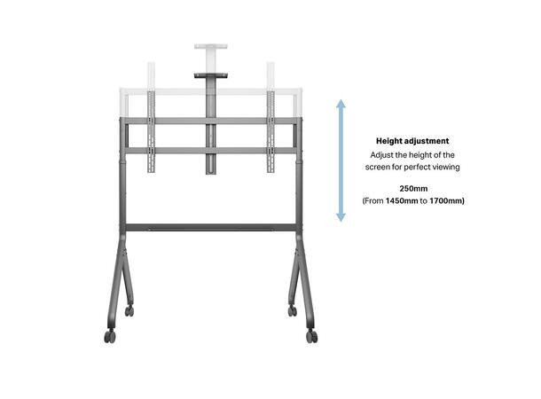 Multibrackets M Public Floorstand Basic 180 gulvstativ med hjul