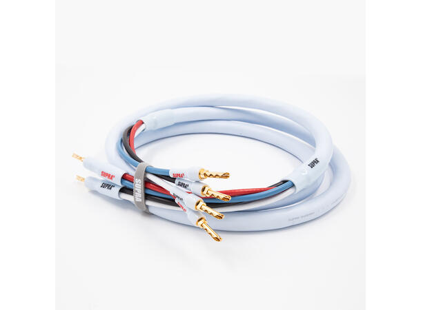 Supra Quadrax 4×2 mm² bi-wire høyttalerkabel Combicon