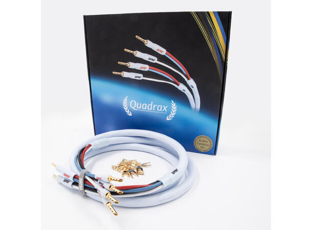 Supra Quadrax 4×2 mm² bi-wire høyttalerkabel Combicon