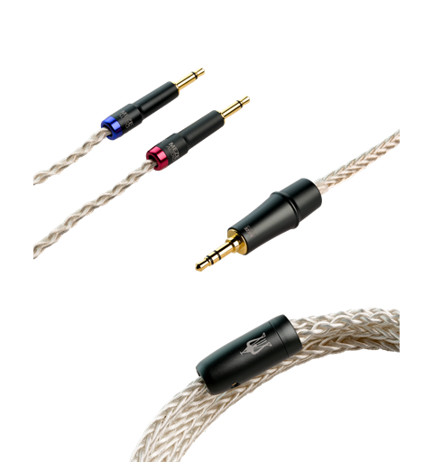 Meze sølvbelagt PCUHD 2x 3,5mm - 3,5 mm 1,3 m kabel